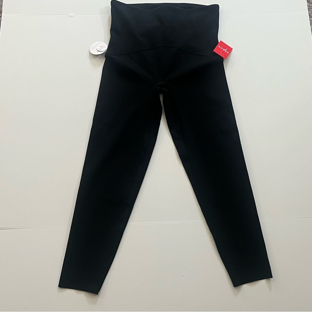Spanx Booty Boost Active 7/8 Leggings Womens Sz M Black Shaping